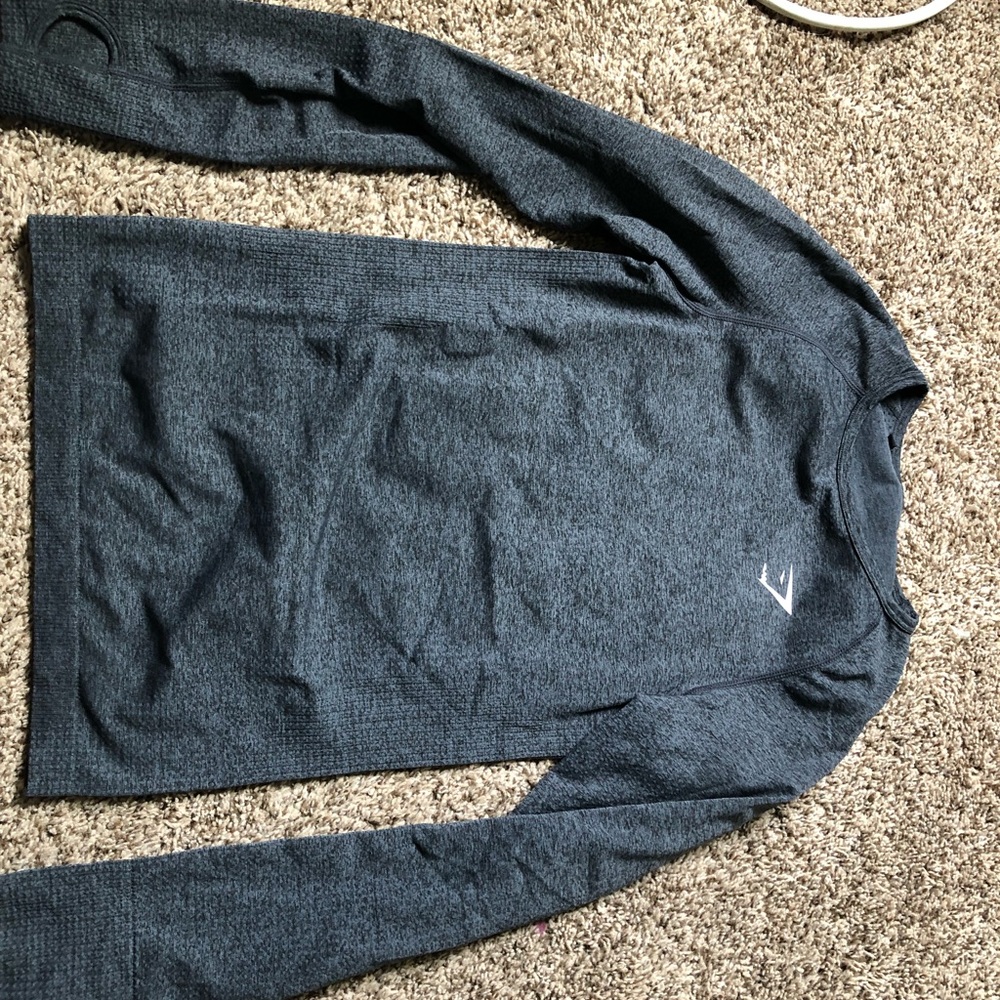 seamless black marl long sleeve